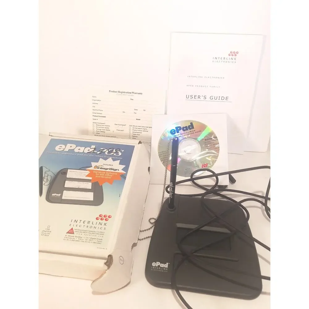 Interlink ePad POS VP 9705 Serial Electronic Signature Pad Complete Kit